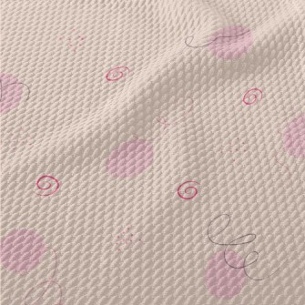 Simple Pink Sphere And Lines Birdseye Piqué