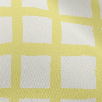 Light Yellow Bright Grid Chiffon