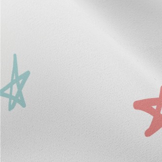 Hand Drawn Colorful Stars Chiffon
