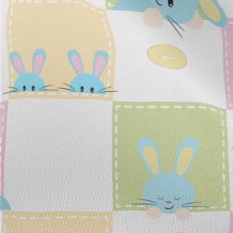 Cute And Lovely Rabbit Plaid Chiffon
