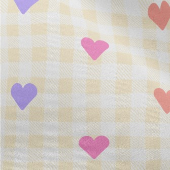 Simple And Small Love Grid Chiffon