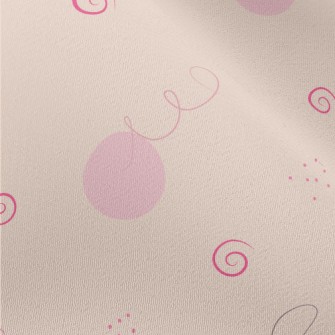 Simple Pink Sphere And Lines Chiffon