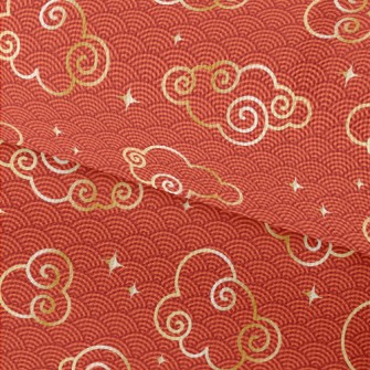 Joyful Golden Clouds Waterproof Oxford