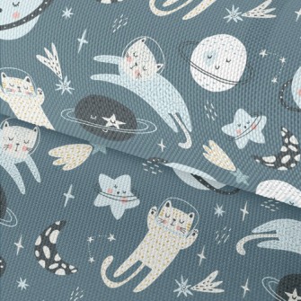 Cats And Solar Systems Sleepin Waterproof Oxford