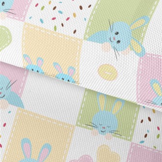 Cute And Lovely Rabbit Plaid Waterproof Oxford