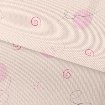 Simple Pink Sphere And Lines Waterproof Oxford