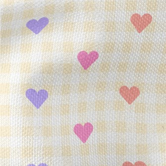 Simple And Small Love Grid Waterproof Canvas