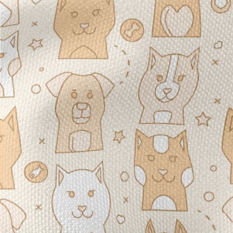 Simple Cute Dog Waterproof Canvas