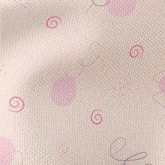 Simple Pink Sphere And Lines Waterproof Canvas