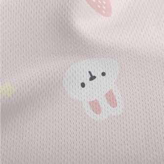 Pink And Cute Strawberry Rabbi Athletic Mesh Flat Back