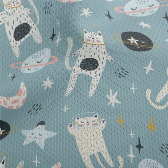 Cats Roaming In Space Athletic Mesh Flat Back