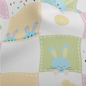 Cute And Lovely Rabbit Plaid Athletic Mesh Flat Back