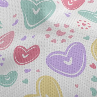 Colorful Love Heart Athletic Mesh Flat Back