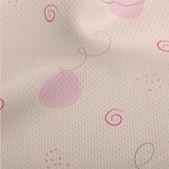 Simple Pink Sphere And Lines Athletic Mesh Flat Back