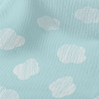Hand Drawn White Clouds Terry