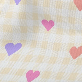 Simple And Small Love Grid Terry