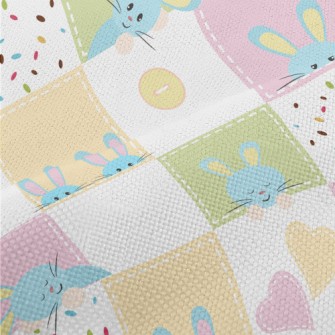 Cute And Lovely Rabbit Plaid Performance Linen
