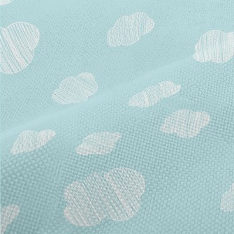 Hand Drawn White Clouds Performance Linen
