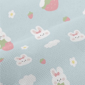 Cute Rabbit And Strawberry Performance Linen