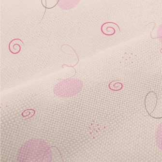 Simple Pink Sphere And Lines Performance Linen
