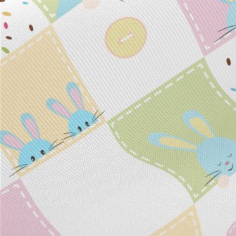 Cute And Lovely Rabbit Plaid Twill