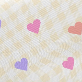 Simple And Small Love Grid Twill