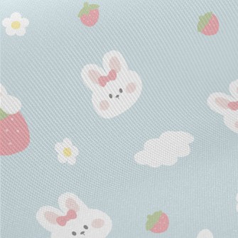 Cute Rabbit And Strawberry Twill