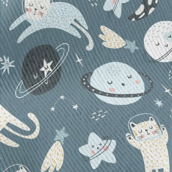Cats And Solar Systems Sleepin Standard Corduroy