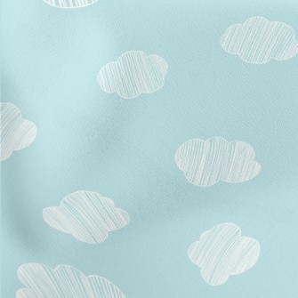 Hand Drawn White Clouds Stretch Ponte