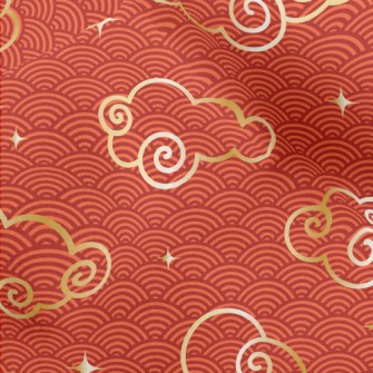 Joyful Golden Clouds Micro Fleece