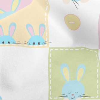 Cute And Lovely Rabbit Plaid Micro Fleece