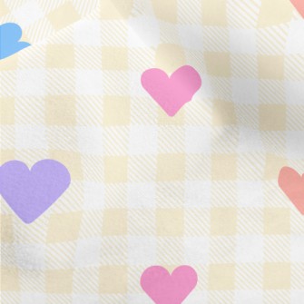 Simple And Small Love Grid Micro Fleece