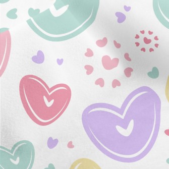 Colorful Love Heart Micro Fleece