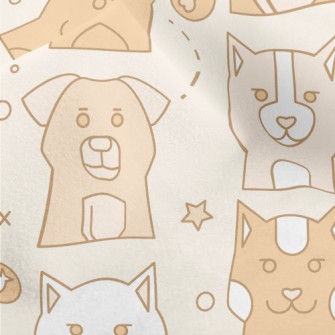 Simple Cute Dog Micro Fleece