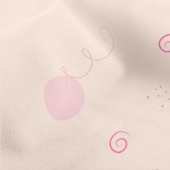 Simple Pink Sphere And Lines Micro Fleece