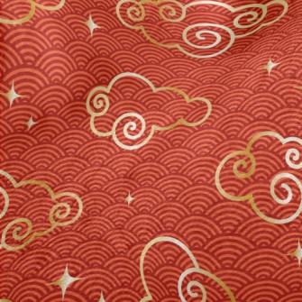 Joyful Golden Clouds Minky