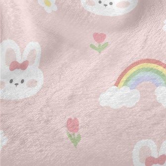 Cute And Cute Rabbit With Bow Minky