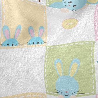Cute And Lovely Rabbit Plaid Minky