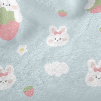 Cute Rabbit And Strawberry Minky