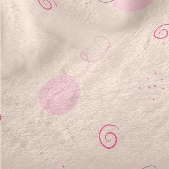 Simple Pink Sphere And Lines Minky