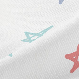 Hand Drawn Colorful Stars Piqué