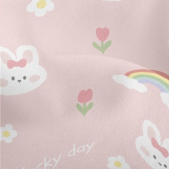 Cute And Cute Rabbit With Bow Lightweight Performance Linen