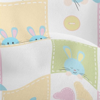Cute And Lovely Rabbit Plaid Lightweight Performance Linen