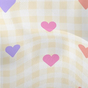 Simple And Small Love Grid Lightweight Performance Linen