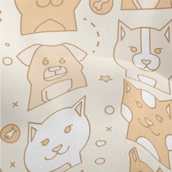 Simple Cute Dog Lightweight Performance Linen