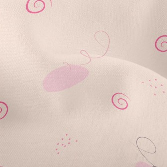 Simple Pink Sphere And Lines Lightweight Performance Linen