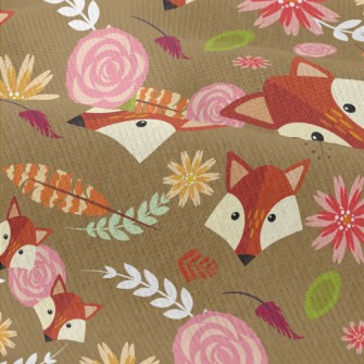 Colorful Flowers And Foxes Modern Jersey