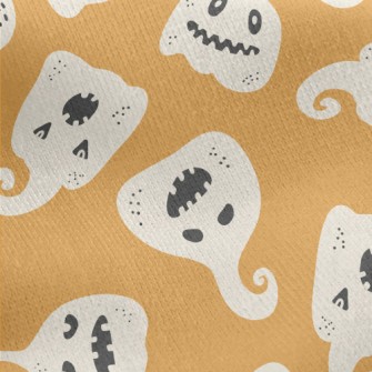 Pumpkin With Changing Expressi Jersey Backed Fleece