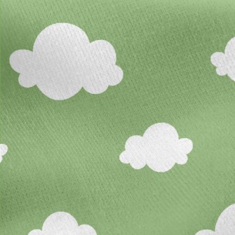 Full Of Small White Clouds Jersey Backed Fleece