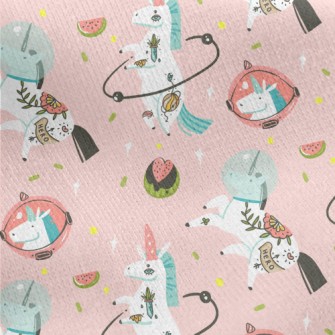 Cute And Funny Unicorn Jersey Backed Fleece